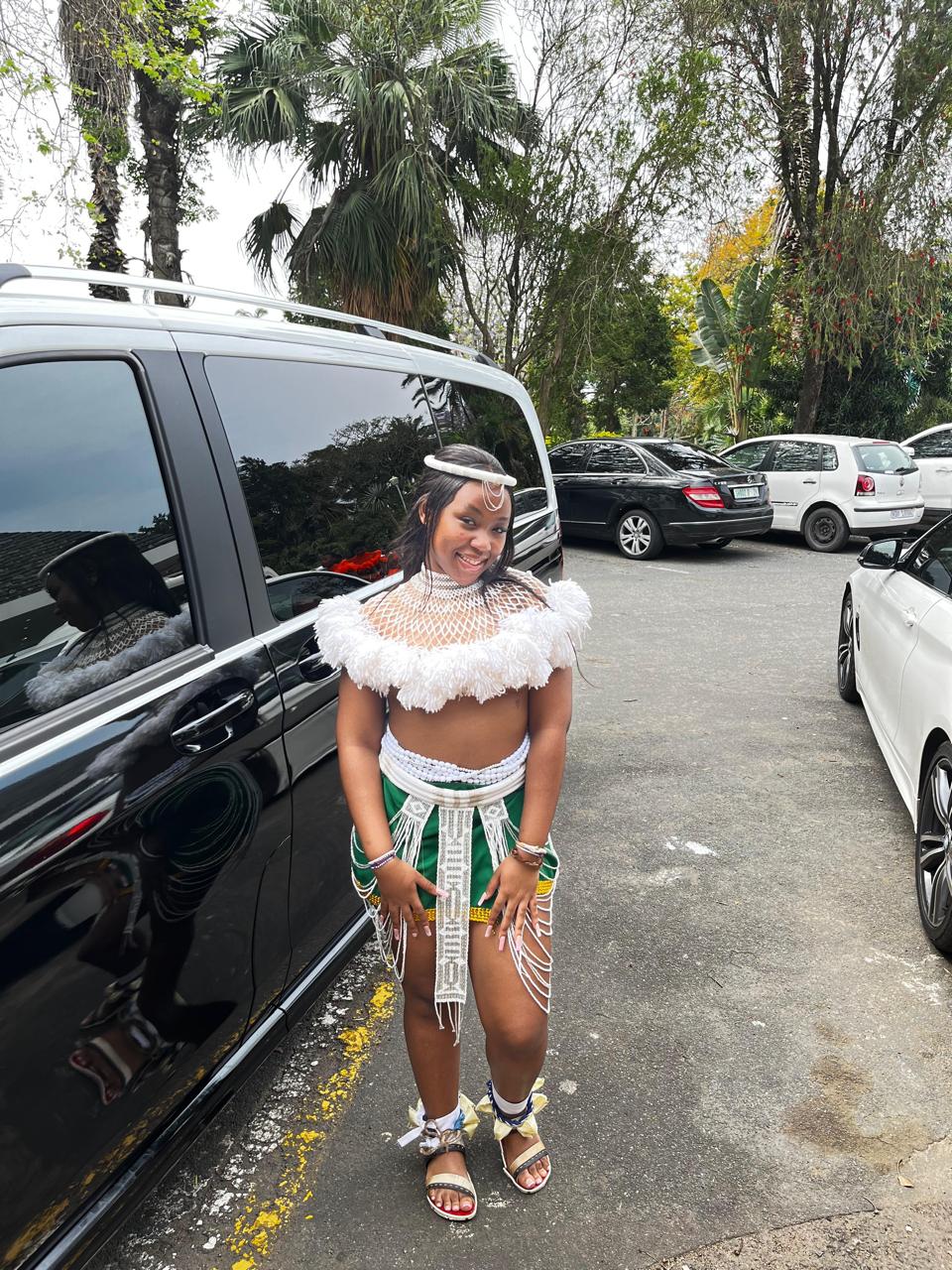 Asandile in traditional attire, photograph 7